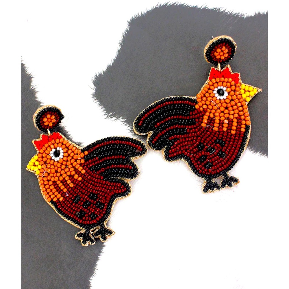 Rooster Earrings